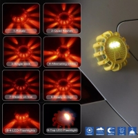 Lampa LED de urgenta pentru siguranta rutiera, cu baza magnetica, 3 x AAA, vizibilitate 360 ​​de grade, galben, Goodyear GY900941